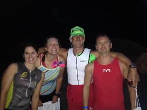 FJR teammates and coach pre swim