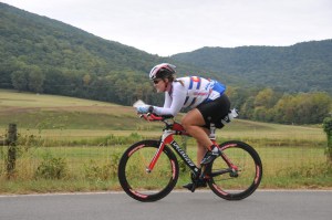 enjoying the bike course